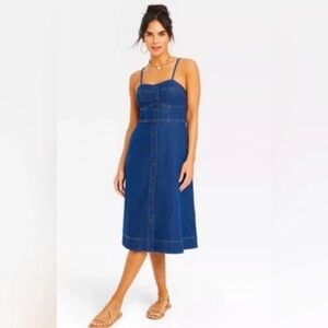 Universal Thread Dark Blue Midi Dress